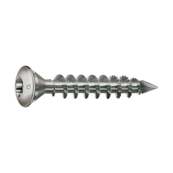 SPAX 35708000601001 Die Pfostenschraube, Zentrierkopf, T-STAR plus, CUT, Vollgewinde, Edelstahl rostfrei A1, 1.4016, (8…