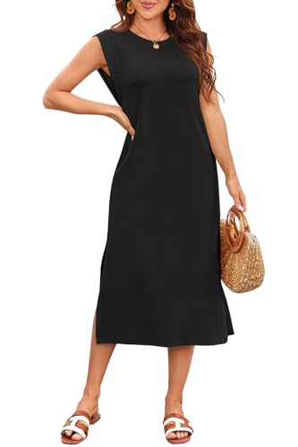 Naggoo Women Summer Sleeveless Long Sun Dress 2025 Casual Split