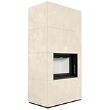 Kaminbausatz KRATKI Floki Box 8 kW Ø 160 Quarzsinter Oxide Bianco