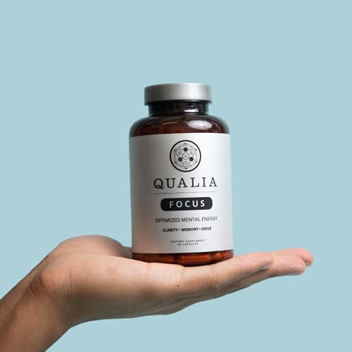 Qualia Focus Brain Booster Supplement | A Powerful Nootropic Designed To Deliver Sustained Mental Energy, Alertness, Concentration & Memory | With Ginkgo Biloba, L-Theanine Plus 40 Ct #TOP4