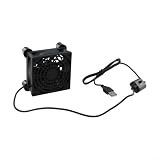 Ventola USB silenziosa da 80 mm, alimentazione 5 V, per raffreddamento elettronico server rack, funzionamento silenzioso, 25 dB, ventilatore assiale per dispositivo di flusso d'aria, nero