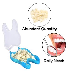Image of 60 Pcs Dental Temporary Crown Kit Veneers Material for Front Anterior Front Teeth /Posterior Molar Teeth