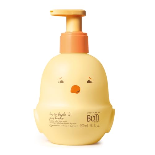 O Boticário Boti Baby Loción Baño y Después del Baño Leche Corporal Hidratante Bebe y Niños Aprobada por Pediatras Hidrata y Protege la Piel con Aceite de Almendras Dulces 150g