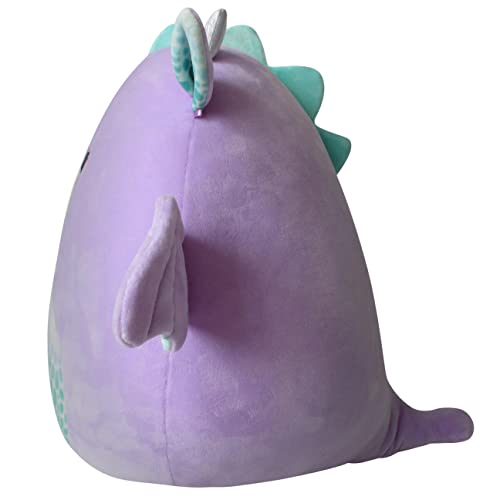 Squishmallows Original 14-Inch Drow Purple Dragon With Teal Scales - Large Ultrasoft Official Jazwares Plush #TOP2