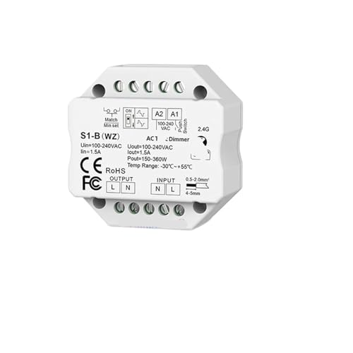 Atenuador LED 220V S1-B WZ regulador de intensidad con control remoto 2.4G para luz monocolor
