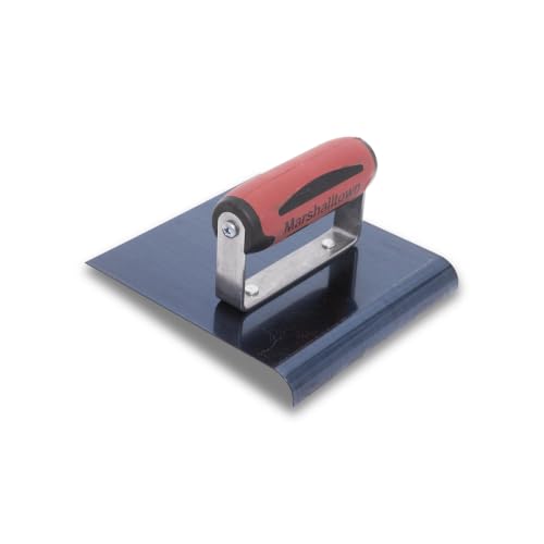 Image of MARSHALLTOWN Straight Concrete Edger, 6 x 6 Blue Steel Blade, 1 /4 Lip x 1 /8 Radius, Made In The USA, 161BD