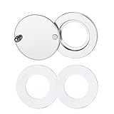 Peephole Cover, Peep Hole Covers for Door, Home Security Peephole Protector, Solid Privacy Door Viewer Cover with Double-Sided Self-Adhesive Tape, Inner Diameter 1.65cm(1 Set, Silver)