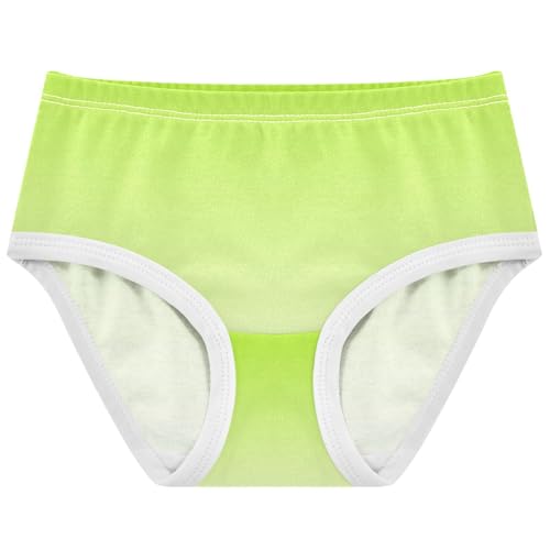 Joisal Lemon Green Ivory Gradient Girls Underwear Toddlers 2t Cotton Panties Little Girl Fun Briefs Girls Undies