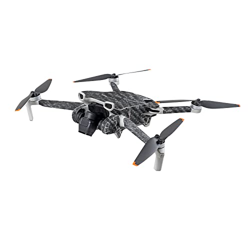 Image of MightySkins Carbon Fiber Skin Compatible with DJI Mini 3 - Onyx Marble | Protective, Durable Textured Carbon Fiber Finish | Easy to Apply | Made in The USA