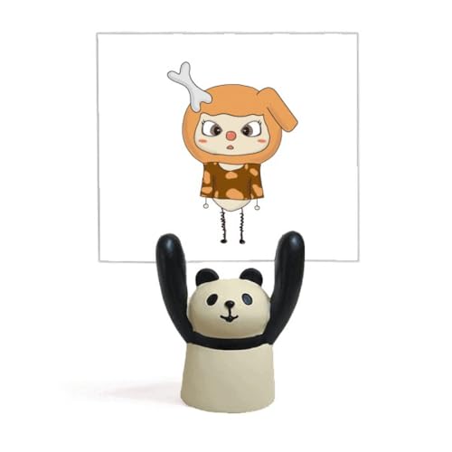 Support pour mémo animal panda et chien coquin mignon en résine pour bureau