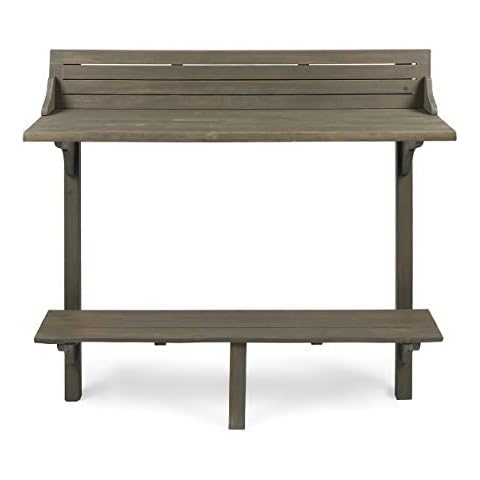 Christopher Knight Home Caribbean Outdoor Acacia Wood Balcony Bar Table Cover