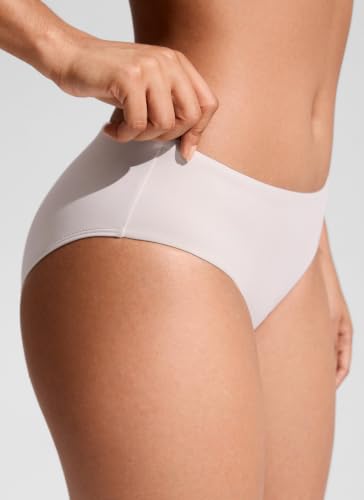 Image of CRZ YOGA Mid Waisted Bikini Bottoms | Mid Cut Leg, Medium Bum Coverage, Full Lining, Swim, Bathing Suit Briefs for Women