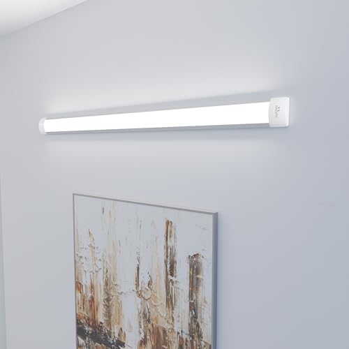 Image of Murphy Omega 60W E26 LED Tube Light | Ultra-Slim 4ft Aluminium Batten | Ultra Bright & Flicker-Free Cool White (Pack of 2)