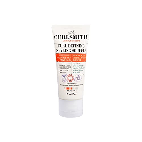 Curlsmith - Curl Defining Styling Soufflé - Gel coiffant de fixation moyenne végétalien pour les cheveux ondulés, bouclés et crépus (59ml)