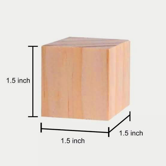 Image of Wooden Square Cubes (1.5 Inch x 1.5 Inch) for Art and Craft - Wood Blocks, Cube Blocks (60 Pieces)
