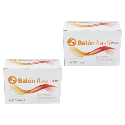 Pack Ahorro x2 | Diet Clinical Balón Flash Plus 30 Sobres, Complemento Alimenticio, Reductor de Medidas con Glucomanano, Fibra de Algarrobo y Fabenol Max
