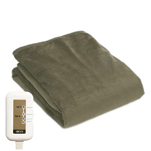広電 電気毛布 敷き 140×80cm フランネル グレイジュ 洗える 消臭機能 デオテックスライト スライド温度調節 ダニ退治 CWA551H-HCSK