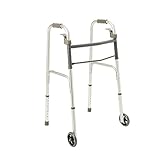 Medline Folding Paddle Walker – Comfortable, Maneuverable, for Injury, Moderate Weight Support Suited for Adults & Seniors