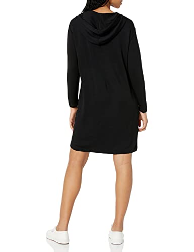 Calvin Klein Women's Long Sleeve Hooded Dress, Nero, S #TOP1