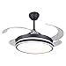 QCLU 42 Pollici Ventilatore a soffitto con Illuminazione a LED Ceiling Fan Remote Nero di Controllo