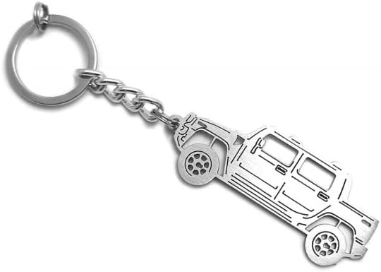 Keychain With Ring Suitable for For Hummer H2 SUT Car Enthusiasts Steel Key Pendant Chain Automobile Gift Car Design Accessories Laser Cut