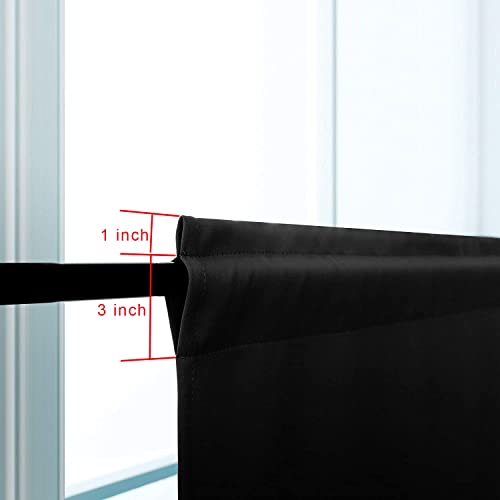 Pickluc 24 Inch Long Tier Curtains For Small Window Treatment, Short Blackout Curtain With Rod Pocket - Half Window Curtains For Kitchen, Cabinet, Basement, Camper, 2 Panels thumb #3