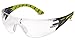 Pyramex Endeavor Plus Durable Safety Glasses, Black/Green Frame, Clear Lens