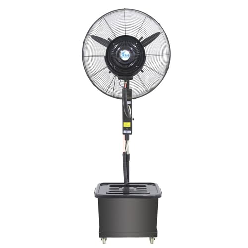 MZQMK Ventilador Nebulizador Exterior Terraza Jardin Bar Deposito Agua Ventiladores De Pedestal Ventilador Industrial De Pie Fácil De Limpiar, para Dormitorio, Oficina, Hogar(B)