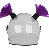 BETYMAO 2PCS Short Helmet Pigtails with Detachable Suction Cup Colorful Helmet Ponytails Funny Helmet Decoration for Motorcycle Bicycle Ski Snowboard Helmet Purple