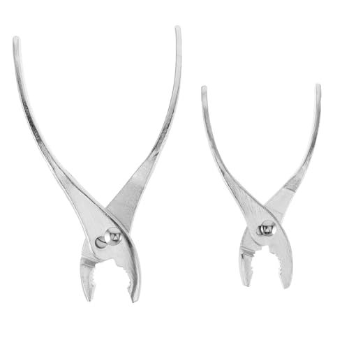 VILLCASE 2 Pezzi Pinze Regolabili per Morsetti Tubo in Acciaio Carbonio Morso Dentellato per Fissaggio e Riparazione Tubazioni Strumento Multifunzionale per Idraulica con Impugnatura