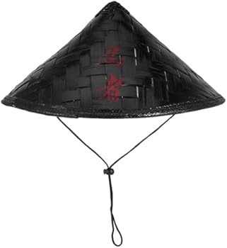 Holibanna Samurai Hat, Natural, hand made straw Hat, 14.1 inches