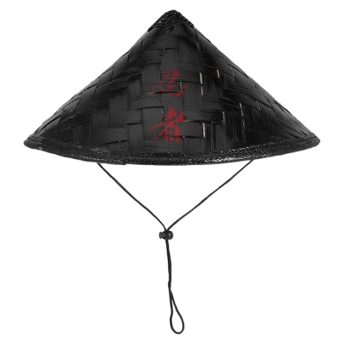 Alipis Chapeau De Samouraï Chapeau De Ninja Oriental Épéiste Cosplay De Chevalier De Bambou 36Cm Asiatique Caps De Cosplay Oriental Pour