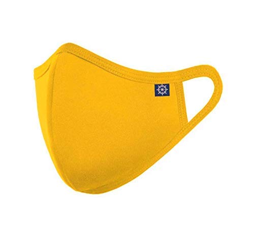 OCEAN RACE Cotton Anti Pollution 3 Layer Reuseable Face Mask (Navy Blue, Red, Yellow, Grey, Pack of 4, Without Valve) for Unisex