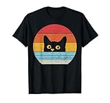 Vintage Sunset Cat Retro Cool Cat Lover 70s T-Shirt