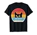 Vintage Sunset Cat Retro Cool Cat Lover 70s T-Shirt