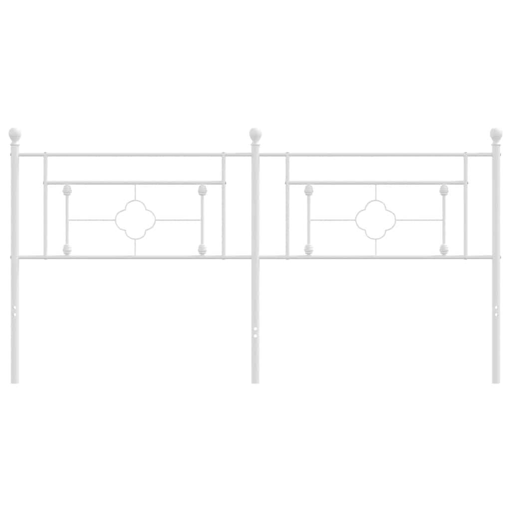 vidaXL Tête de lit de Remplacement métal Blanc 180 cm