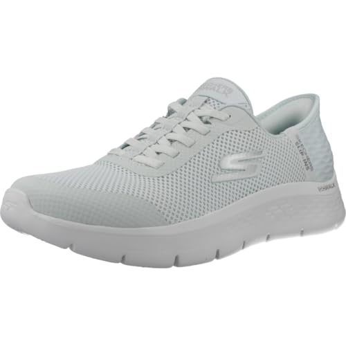 Skechers Donna Go Walk Flex Grand Entry Trainers, Light Mint Textile/Trim, 39.5 EU