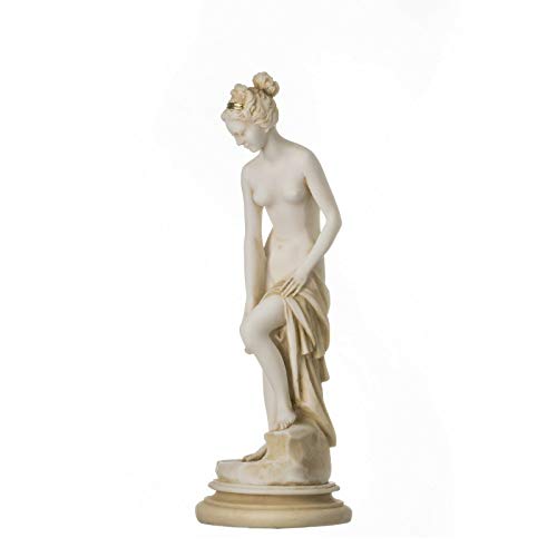 Estatua Helen of Troy en Alabastro Dorada 9 pulg miniatura 4