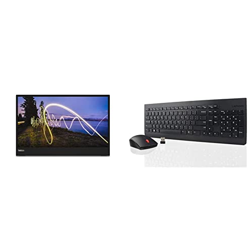 Image of Lenovo ThinkVision M15 15.6 inch Full HD Monitor 510 Wireless Keyboard & Mouse Combo