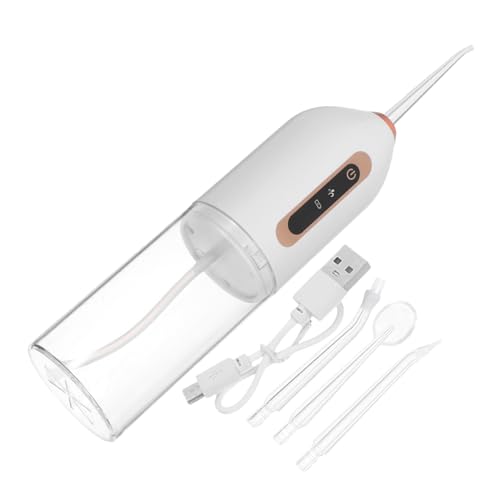 SMASOLO Irrigador Bucal Portátil Recargable con Depósito Ajustables para Cuidado Suave de Encías Mini Water Flosser Inalámbrico para Viaje y Uso Diario Familiar