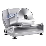 Affettatrice domestica, 200W, spessore fetta regolabile, piastra di contatto in acciaio in...