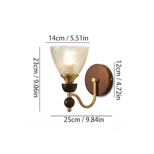 Aplique de pared madera sapeli para solucionar pasillos oscuros E27 7