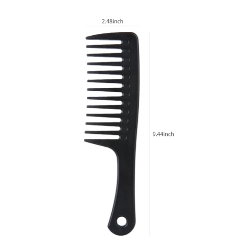 Peine de Dientes Anchos para Rizos de Carbono Negro miniatura 2