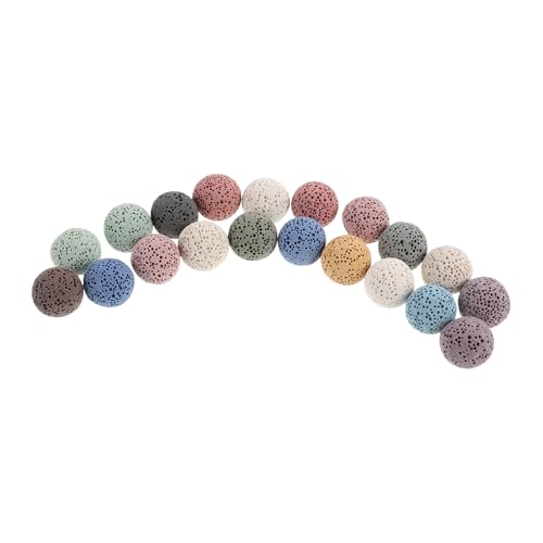 ORFOFE Difusor de Aromaterapia Hogar 20 Unidades de Piedra Volcánica de 16 Mm sin Agujeros Mezcla de Colores, Piedra Difusora de Aceites Esenciales Reutilizable para SPA, Color Aleatorio