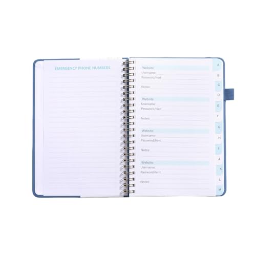 インターネットパスワードキーパー - インターネットアドレスオーガナイザー ログブック ポータブルレコードブック アドレス帳 - 安全なA6アドレスオーガナイザー 重要なウェブサイトのアドレスやEメールを整理するためのユーザー名