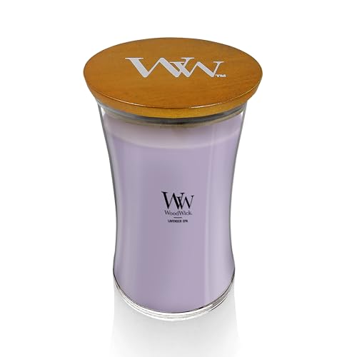WoodWick Lavender Spa Gifts for Women and Men, 21.5 oz Large Hourglass Candle with Crackling Wick - Image 3