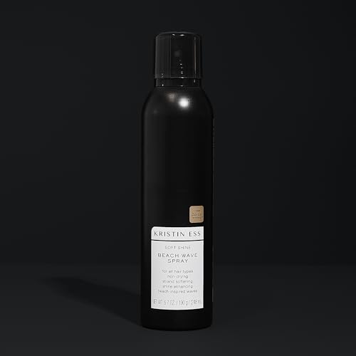 Image of Kristin Ess Hair Soft Shine Beach Wave Hair Spray for Soft Texture + Shine, Non-Drying, Wavy Hair Styling Product, 6.7 oz