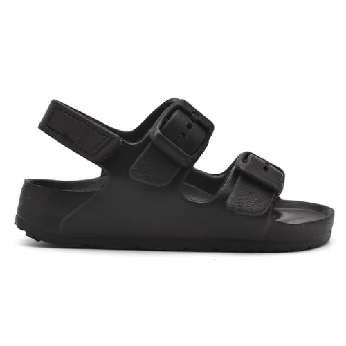 Image of Toddler Sandals Dual-Sized with Arch Support, Non-Slip EVA Buckle Water Shoes for Boys Girls, 5-12