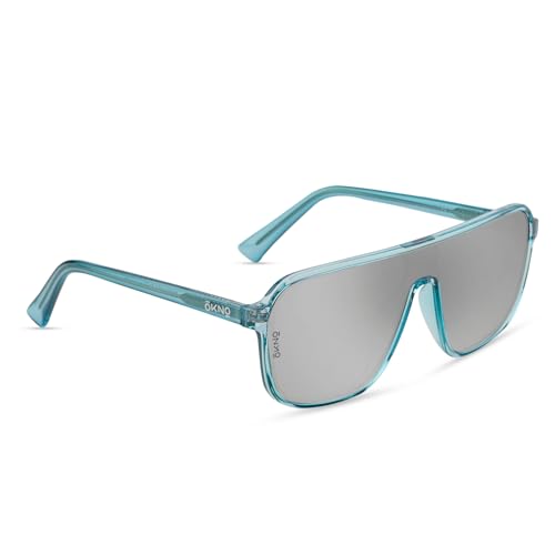 Image of Eyewearlabs OKNO | Polarized Over-Sized Unilens Rectangular Branded Stylish Sunglasses For Men & Women | 100% UV Protection Shades | Cricket Sports Cycling Driving | RYFT