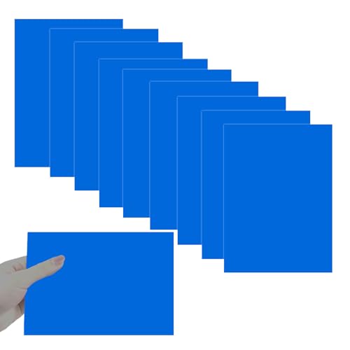 Image of 10Pcs Blue Anodized Aluminum Sheet 5 inch x 7 inch x 1 /32 inch (0.8mm) Corrosion-Resistant Metal Plates for Laser Engraving, DIY Crafting, Sign Making, Home Decor